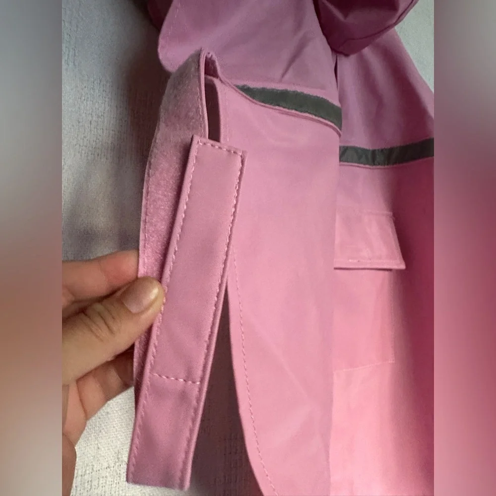 Dog Rain Pink Poncho Sz L